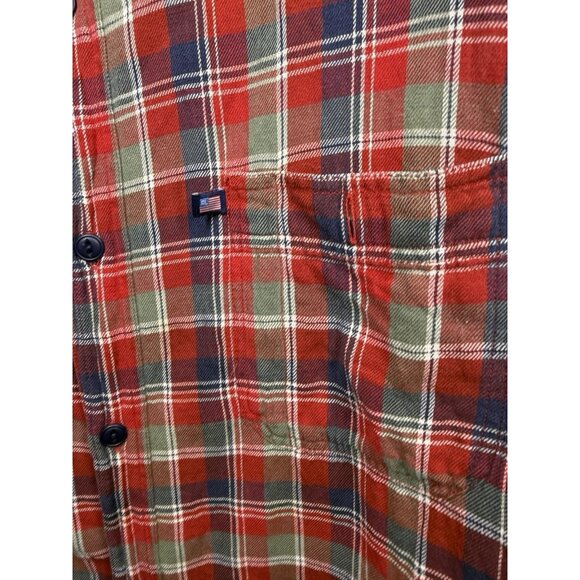 VTG Polo Jeans Co. Ralph‎ Lauren Men's XXL Red Green Plaid Button Down Shirt USA - Picture 3 of 7